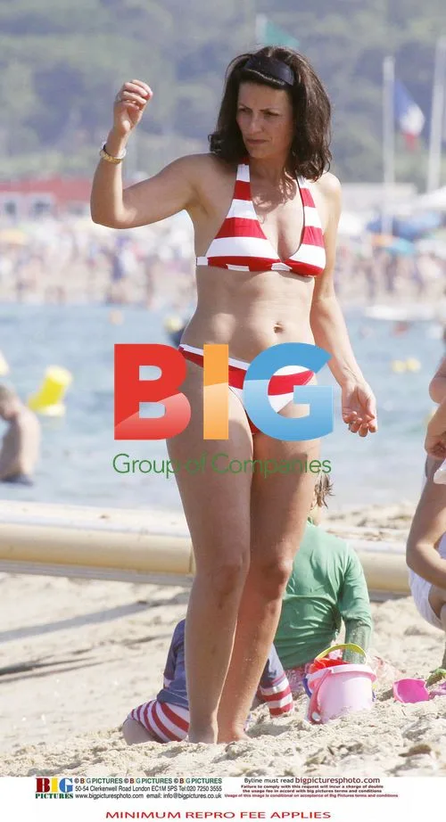 Davina McCall Enjoys Beach Day in Saint Tropez