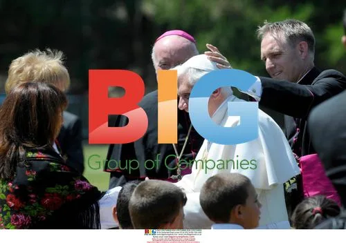 Pope Benedict XVI arrives in Aosta Valley