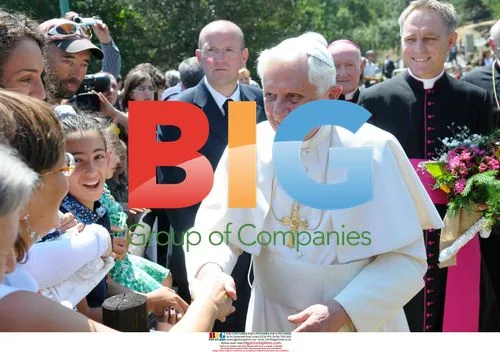Pope Benedict XVI arrives in Introd, Aosta Valley