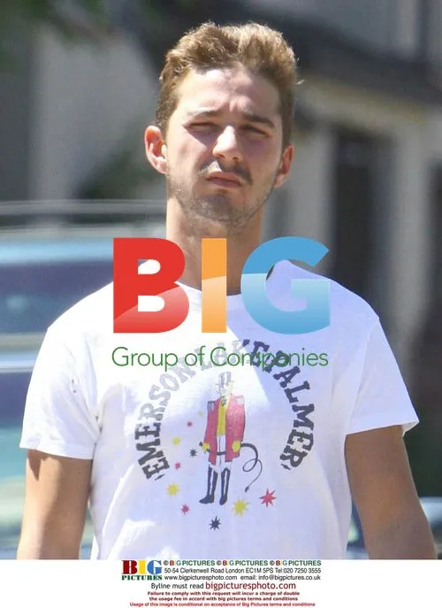 Shia LaBeouf walks in Studio City