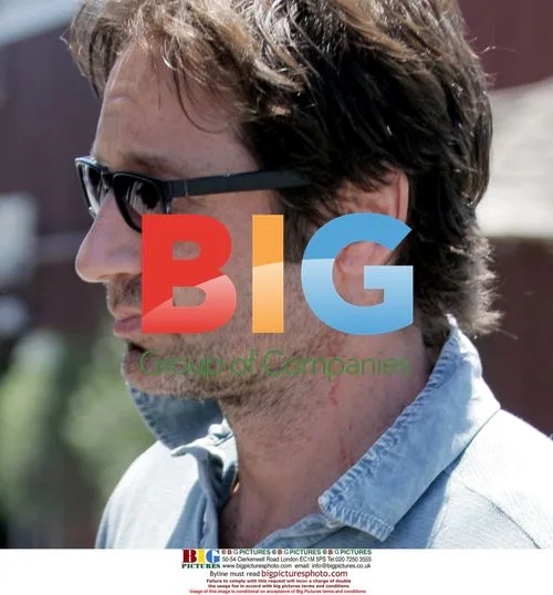 David Duchovny and friend have lunch