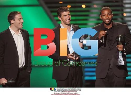 Garrett Weber-Gale, Michael Phelps, and Cullen Jones Accepting Award