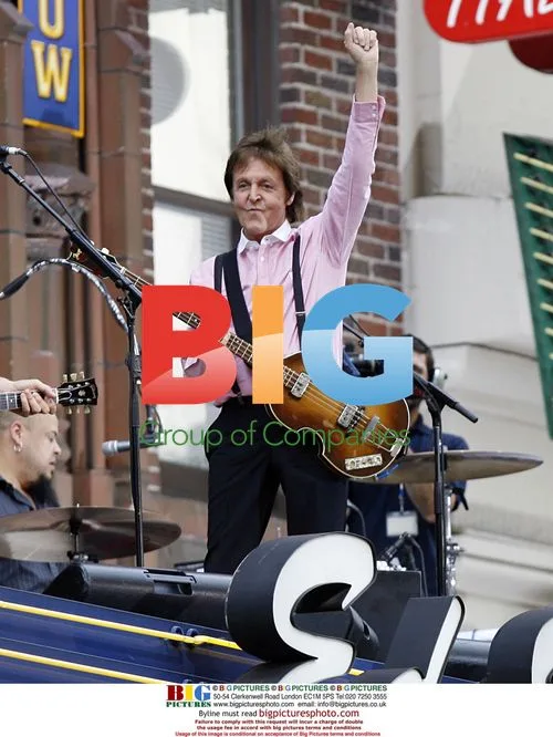 Paul McCartney on Ed Sullivan Theater marquee