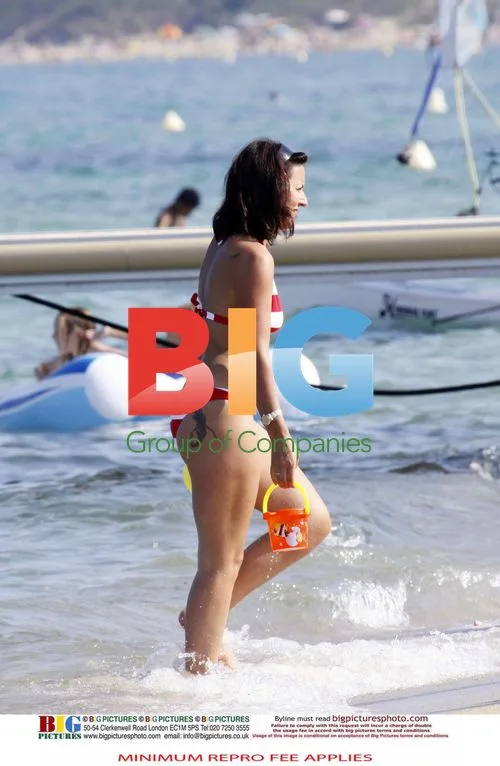 Davina McCall on Beach in France