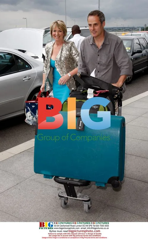 Fern Britton and Phil Vickery arrive at Heathrow