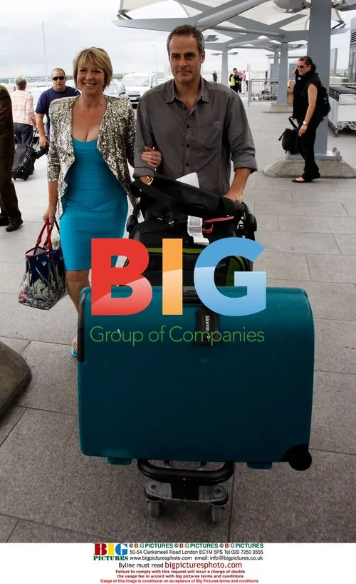 Fern Britton and Phil Vickery arrive at Heathrow