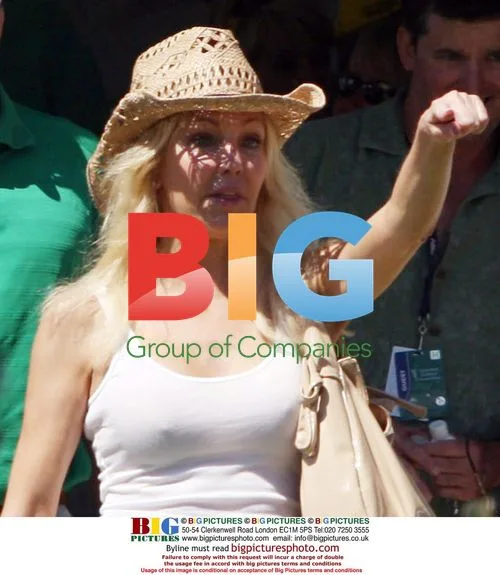 Heather Locklear and Jack Wagner at golf event