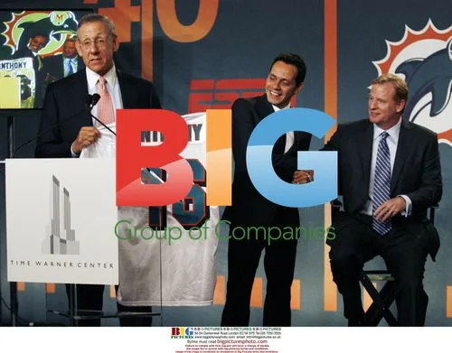 Goodell, Anthony, and Ross at NFL press conference