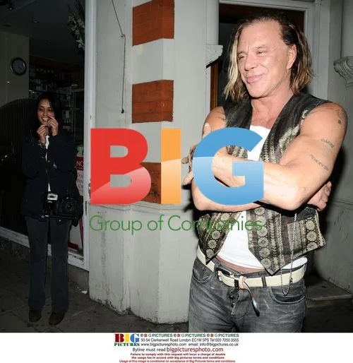 Mickey Rourke enjoys night out in London