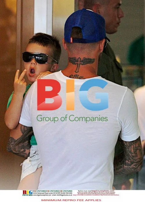 David Beckham with Kids at The Grove
