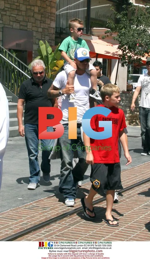 David Beckham with Sons