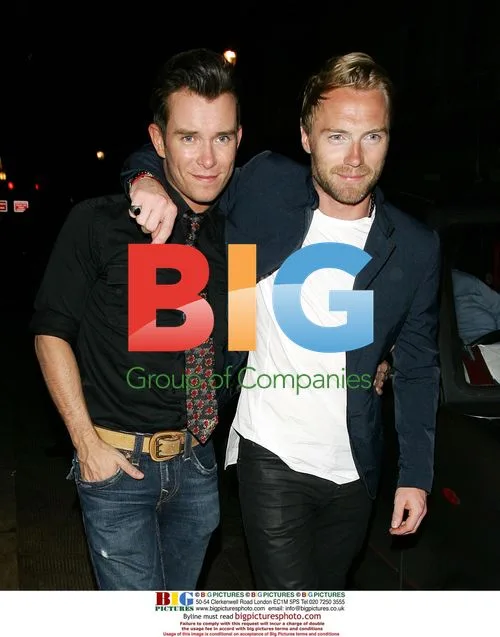 Ronan Keating and Stephen Gately Leaving Ivy Restaurant