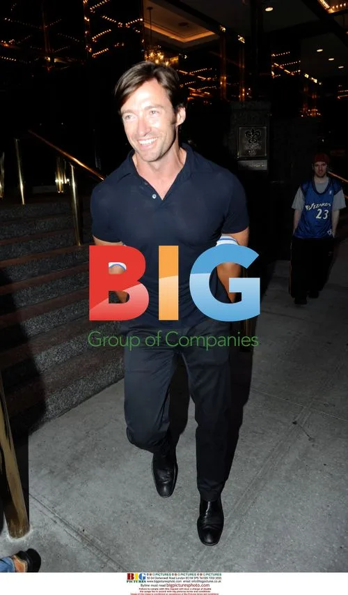 Hugh Jackman and son enjoy dinner in NYC