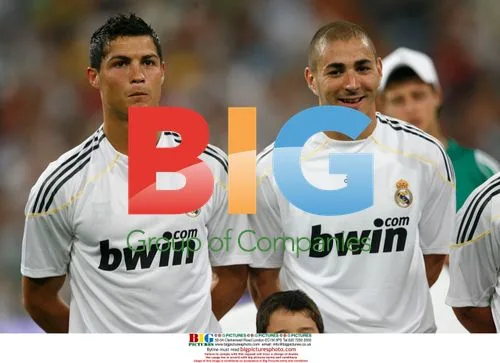 Cristiano Ronaldo and Karim Benzema at Real Madrid match