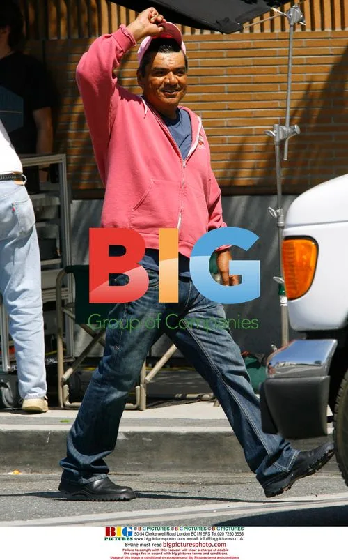 George Lopez filming for Valentine's Day