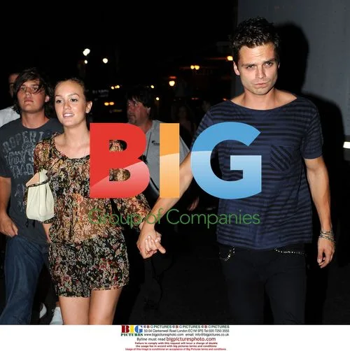 Leighton Meester and Sebastian Stan leaving Katy Perry concert