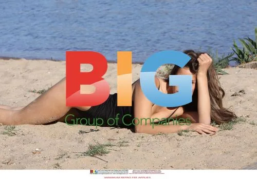 Model Twins Posing Sexily on Beach