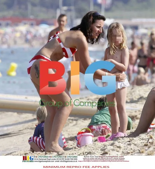 Davina McCall Enjoys Family Beach Day