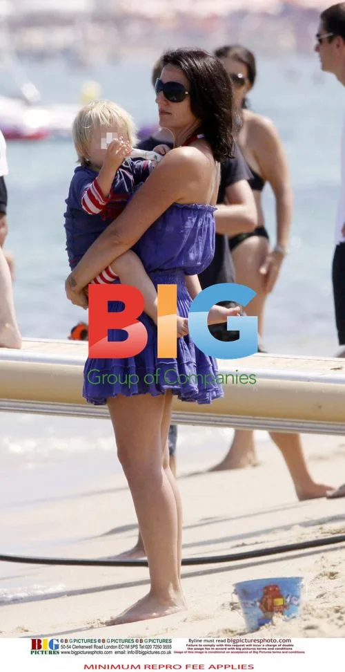 Davina McCall enjoys beach day with family in France