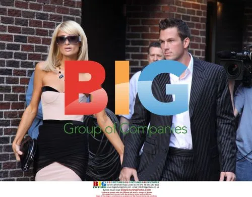 Paris Hilton and Doug Reinhardt at 'Late Show'