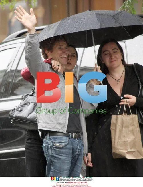William Dafoe hailing cab in NYC