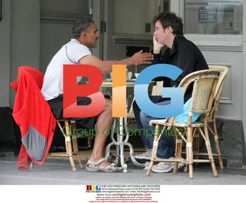 Daley Thompson spotted with friend in London