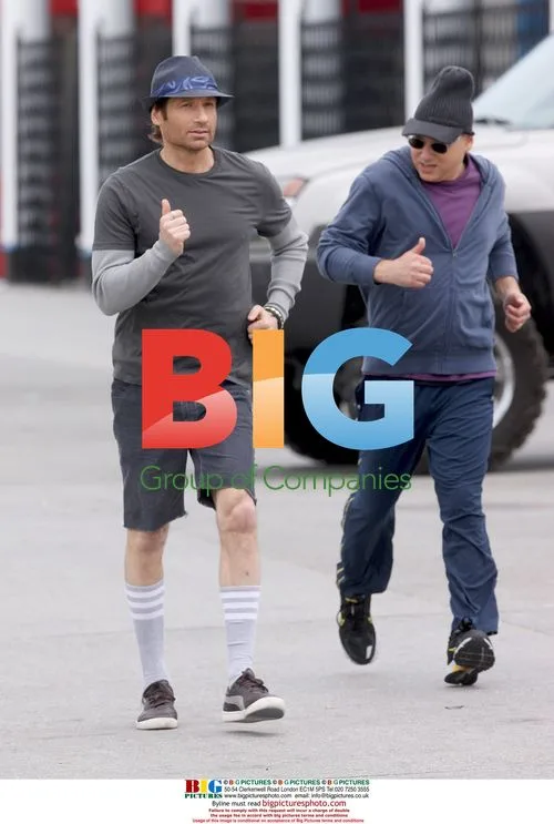 David Duchovny and Evan Handler on Californication set