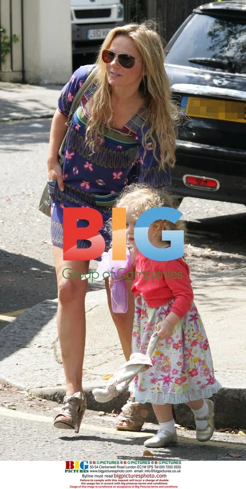 Geri Halliwell and daughter Bluebell in London