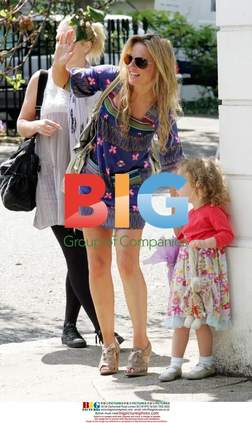 Geri Halliwell visits London with daughter Bluebell