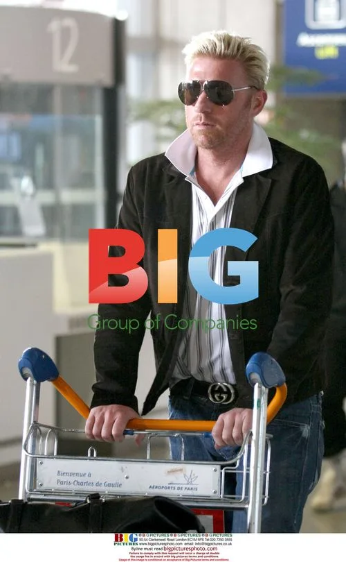 Boris Becker and partner depart Paris airport