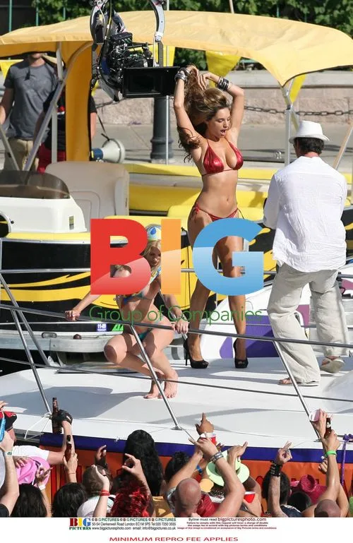 Kelly Brook and Riley Steele on 'Piranha 3-D' Set