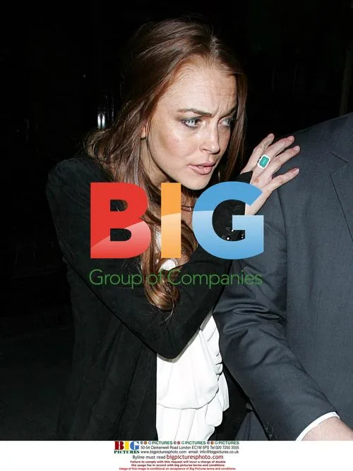 Lindsay Lohan meets Emanuel Ungaro in London