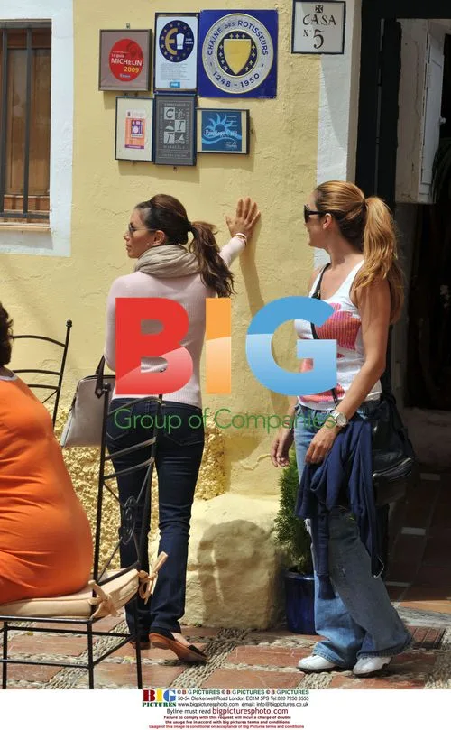 Eva Longoria, Maria Bravo and Ken Paves in Marbella