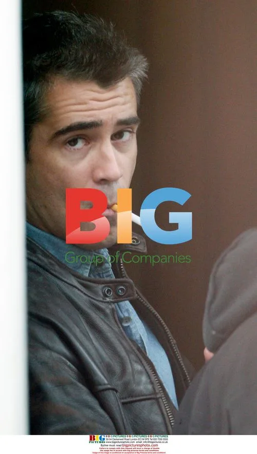 Colin Farrell on break during "London Boulevard" filming