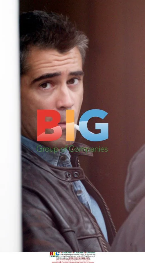 Colin Farrell Takes Cigarette Break on Set