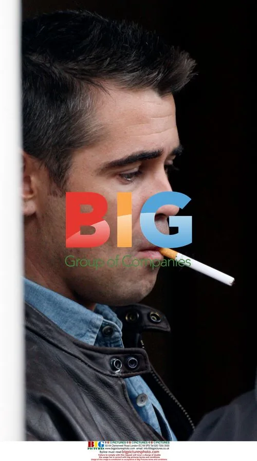 Colin Farrell on London Boulevard set