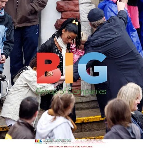 Katie Price with kids at Chessington
