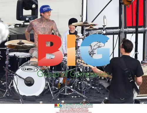 Travis Barker of Blink-182 Performs in LA