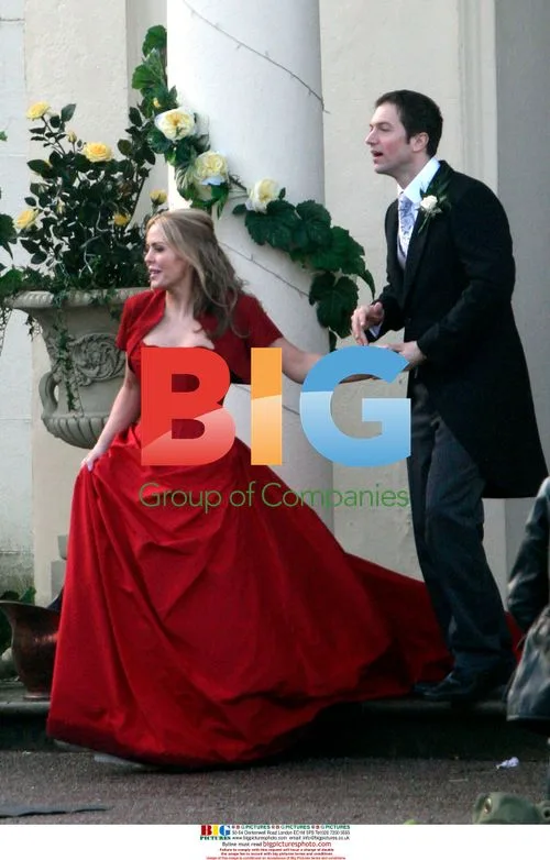 Patsy Kensit filming Holby City wedding scene