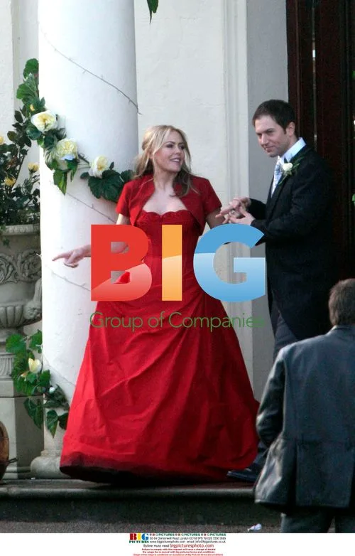 Patsy Kensit filming Holby City wedding scene