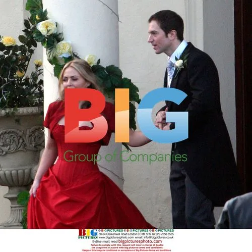 Patsy Kensit filming Holby City wedding scene