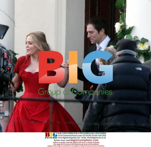 Patsy Kensit filming Holby City wedding scene