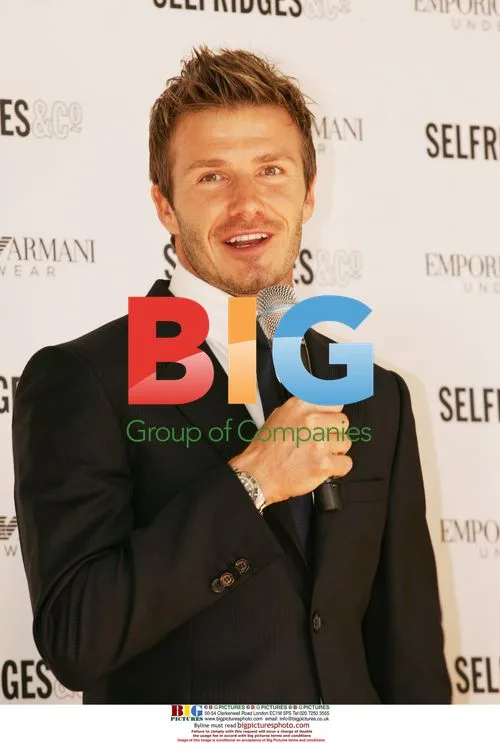 David Beckham Armani Underwear Photocall