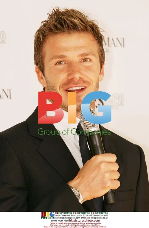 David Beckham Armani Underwear Photocall