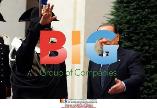 Gaddafi meets Berlusconi in Rome