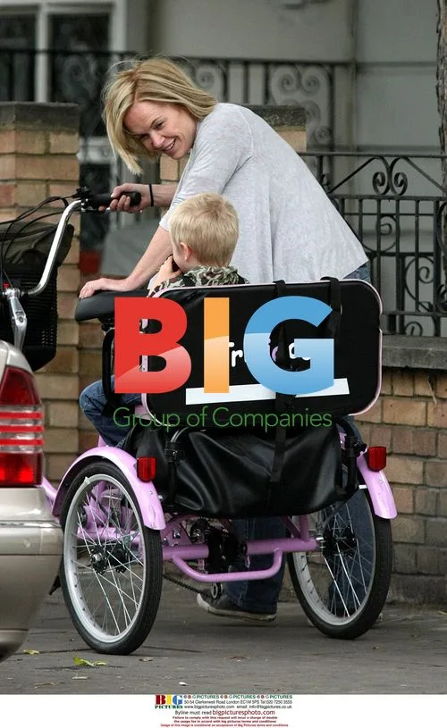 Mariella Frostrup and son enjoy bike ride