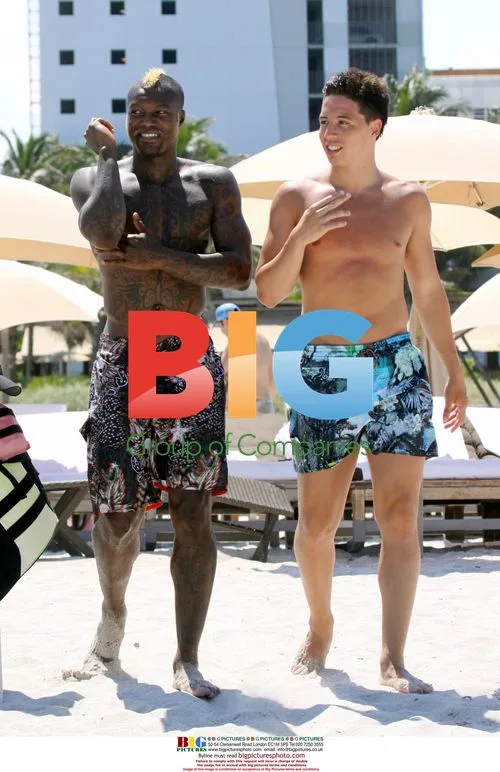 Jibril Cisse and Samir Nasri on Miami Beach