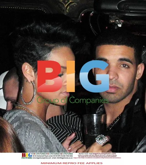 Rihanna and Aubrey Drake Graham at Black Eyed Peas CD Launch