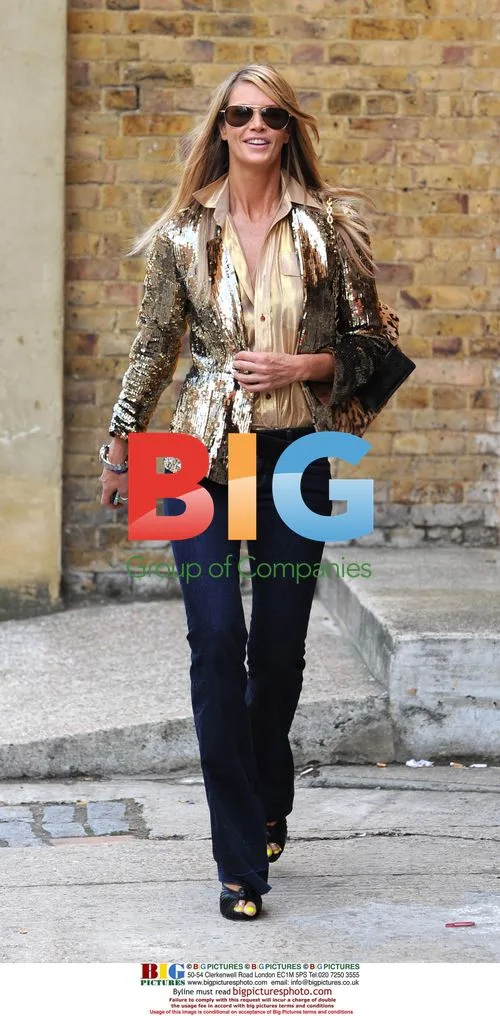 Supermodel Elle McPherson at London Fashion Museum