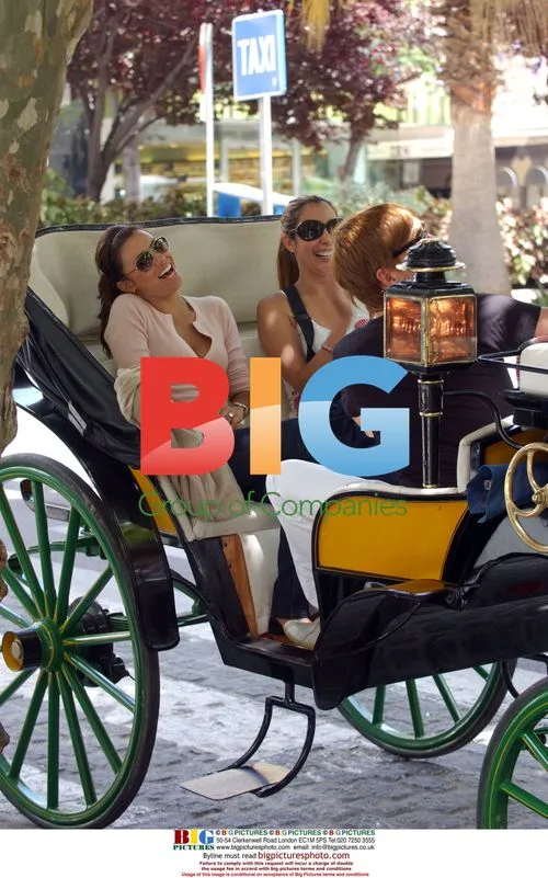 Eva Longoria, Maria Bravo and Ken Paves in Marbella, Spain